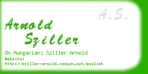 arnold sziller business card